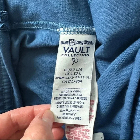 Disney Vault Collection Navy Wide Leg Sweat Pants Size Large - Picture 7 of 13